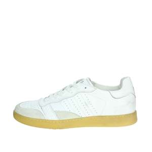 D.A.T.E. Zapatillas Donna W391-SL-CA-BN Bianco de cuero blanco transpirable con cordones y caña baja, estilo casual - Product Image 1