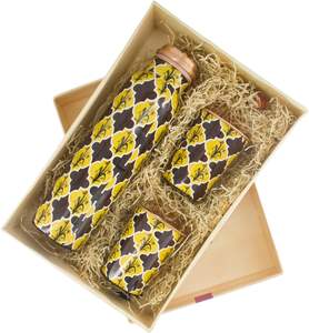 Bouteille d'eau en cuivre pur de qualité supérieure 1000ml Avantages pour la santé ayurvédique du fabricant et fournisseur indien - Product Image 5