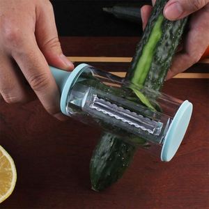 Multi-purpose 2-in-1 Domestic Kitchen Supplies, Fruit Cutter with Organizer <b>Box</b>, Veggie and Potato Skin Remover <b>Tool</b> - Product Image 5