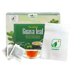 Thé aux herbes biologique NMPT Premium, mélange de goyave séchée et de feuille de lotus, 50 sachets, sans gluten, sans produits laitiers, sans sucre - Product Image 1