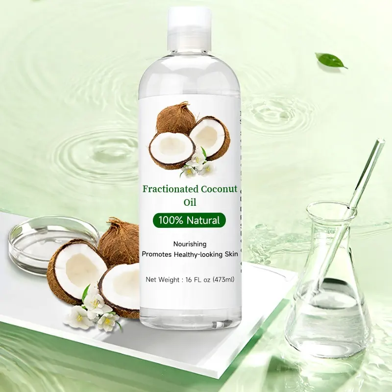 16 fl. Oz чистое фракционированное кокосовое масло для расслабляющего массажа жидкое масло-носитель для разбавления эфирных масел