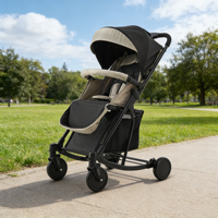 Poussette Bébé Homologuée EN1888 Format Cabine, Poussette Nouveau-né Légère et Pliable pour Avion, Vente en Gros