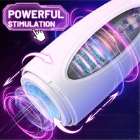 S-HANDE Maßgefertigter 3-Frequenz-Masturbationsbecher mit Stoß- und Rotationsfunktion, Automatischer Elektrischer Masturbator, Erwachsenen-Sexspielzeug für Männer