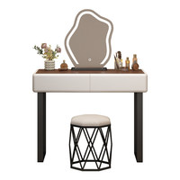 Table de maquillage mobile en pin massif pour petits appartements, style moderne minimaliste, luxe léger, modèle 2222, installation facile