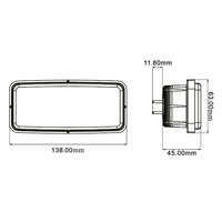Projecteur de travail LED à faisceau large 30W avec homologation EMC ECE et 3 supports, lampe de travail LED rectangulaire