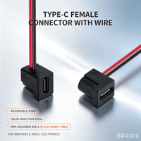 Connecteur d'alimentation USB-C femelle 2 broches LN-005 avec faisceau de câblage pour l'alimentation des petits équipements électroniques