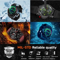 Montre connectée GPS pour homme en acier inoxydable tout métal, étanche IP68, montre de fitness, écran rond, batterie 530 mAh, appels Bluetooth