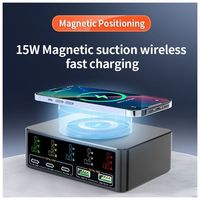 Pengisi Daya Nirkabel Listrik 6-in-1 GaN 140W Berkualitas Tinggi untuk Laptop dan Smartphone Mendukung PD 100W dan QC 3.0 Ramah Lingkungan