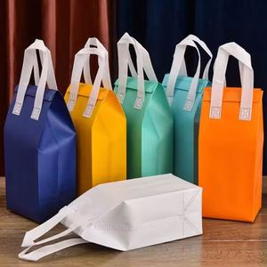 Wholesale Custom Logo Recyclable Non-Woven Disposable Thermal Insulated Cooler Bag for Coffee Cake Chocolate Sugar Takeout - Product Image 2