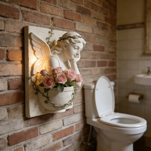 Pot de fleurs mural en résine Creative Goddess, sculpture de tête d'ange classique <span class=keywords><strong>pour</strong></span> la décoration murale intérieure - Product Image 6