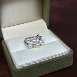 Exquisito Anillo de Plata Pura S925 con Perla en Forma de Estrella, Diseño Ajustable 'Estrella Cometa' con Característica Antideslustre, Estrella de los Deseos - Product Image 2