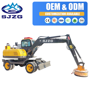 Excavadora Hidráulica de Ruedas de 7.6 Toneladas con Mandril Electromagnético Personalizable para Construcción Urbana e Ingeniería Municipal - Product Image 2