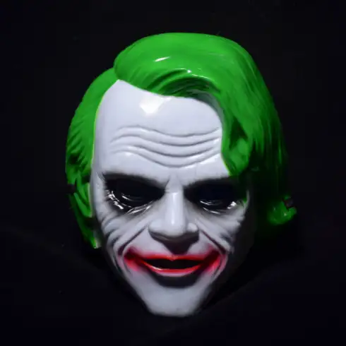 Masque Joker pour adultes, effrayant, en plastique blanc, de Clown effrayant, pour Halloween