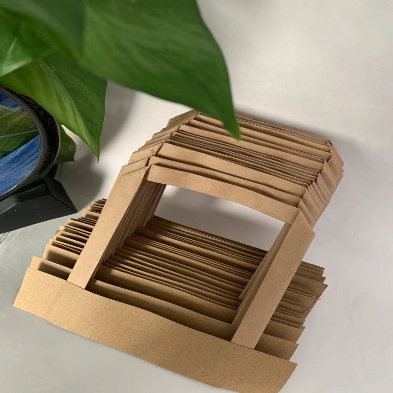 Popular Kraft Paper Brown Flat Paper Handles Suitable for Handmade Food Paper Shopping Bags