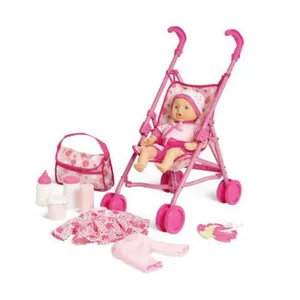 Ensemble de jeu de poussette de poupée de bébé de connexion d'enfants de 16 pouces - Product Image 1