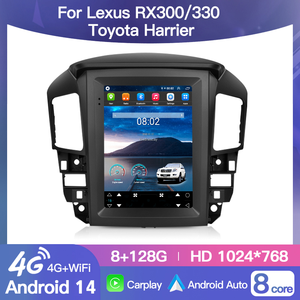 Android 14 Tesla Style screen Car Radio GPS Navigation Multimedia For Lexus RX300 Toyota Harrier 1998-2003 Carplay DSP RDS 4G - Product Image 2