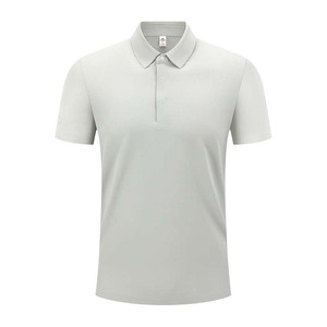 เสื้อโปโลไนลอนผู้ชาย สีพื้น สำหรับทำงานหรือใส่ทั่วไป สีเทา สีฟ้าอ่อน สีกรมท่า สีดำ สีขาว สีเขียวอ่อน แขนสั้น แบบยูนิฟอร์ม - Product Image 1