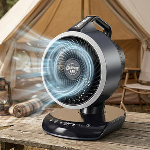 Ventilateur de camping portable 20000mAh, ventilateur alimenté par batterie rechargeable avec lanterne LED, ventilateurs USB-C à piles, ultra silencieux - Product Image 1