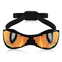 Smart APP Control Rechargeable DIY Glowing LED Lunettes de fête d'anniversaire de Noël Lunettes de boîte de nuit Cool Shinning LED Lunettes
