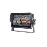 Moniteur de voiture LCD IPS 7 \ "sur mesure 4 CH AHD/CVBS Entrée 4 Split avec contraste élevé 0-15s Retard d'aide à l'inversion