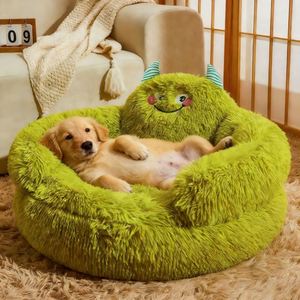 Luxury Modern Eco-Friendly Pet Small Monster Nest Autumn/Winter Warm Washable Anti-Slip Pet House Cats <b>Dogs</b> Long Plush - Product Image 3