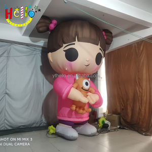 Personaje de dibujos animados imagen inflable linda chica de anime con vestido rosa - Product Image 5