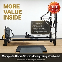 Reformer de Pilates portable haut de gamme en aluminium avec tour, machine de studio réglable pour l'entraînement corporel intensif