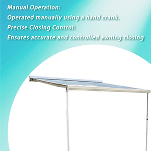 Auvent rétractable JDA pour camping-car, manivelle latérale, 250, 300, 350, 400 cm, imperméable, PVC 480 g/m², aluminium, pour caravane, camping-car, remorque - Product Image 6