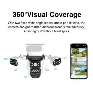 Cámara de Seguridad Exterior Inalámbrica O-kam PRO APP DSP-V621ZS-TZ de 12MP CMOS con Cuatro Lentes, <span class=keywords><strong>Zoom</strong></span> Óptico 10x, PTZ, AOV, Visión Nocturna a Todo Color, Nube, Tarjeta SD, WiFi - Product Image 4