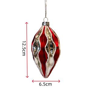 Waardepakket Glazen Kalebas Glazen Puntvormige Geassorteerde Kleuren Kerst Hangende Ornament Feestdecoratie Cadeau - Product Image 2