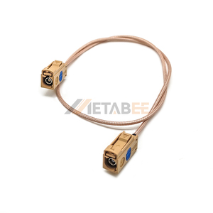 FAKRA <span class=keywords><strong>Jack</strong></span> a FAKRA Beige <span class=keywords><strong>Jack</strong></span> Cable con código coaxial I RG316 - Product Image 1