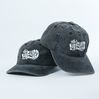 Gorra de Béisbol Vintage de 6 Paneles con Logotipo Personalizado al por Mayor, 100% Algodón Lavado, Estilo Dad Hat, Streetwear, Color Carbón Desgastado