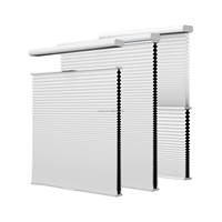 Stores plissés en nid d'abeille pour bureau Installation facile fenêtre décorative Polyester ombre obturateur Vertical électrique sans ressort