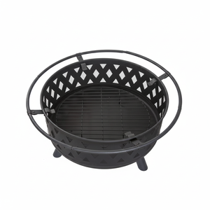 Pozo de fuego de hierro para uso en exteriores con zona de llama extra ancha y base segura para el clima hecha a mano para uso en la calefacción del patio trasero - Product Image 1