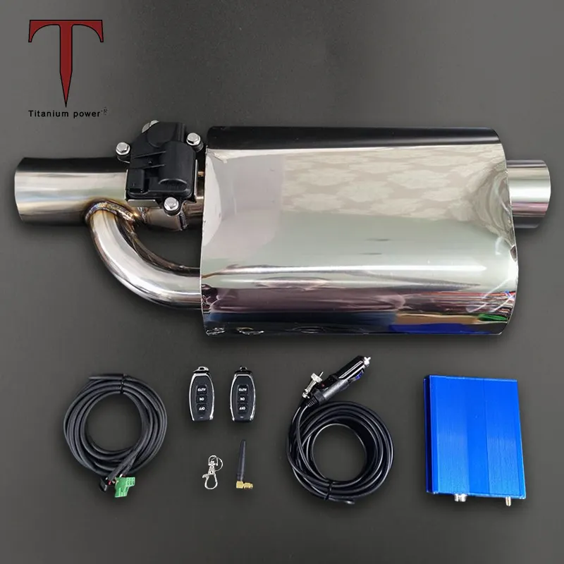 universal 3 inch cut out valves remote electric muffler exhaust pipes silencer with controller and motor