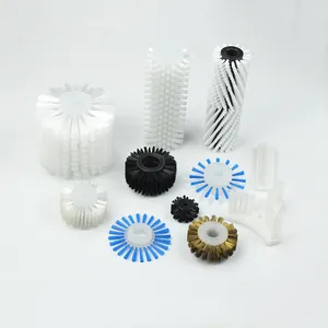 Personalizza vari tipi di spazzole per ruote in plastica di Nylon di piccole dimensioni, spazzole a rullo