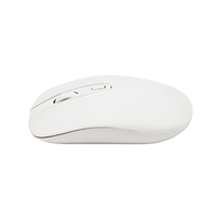 Mouse nirkabel 4D 1600DPI 2.4G 1600DPI, Mouse Game ergonomis ringan tahan air untuk komputer dan kantor