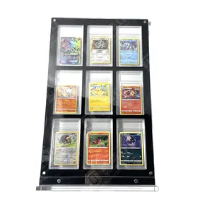 factory wholesale 9 slots cheap baseball acrylic card display frame for shows