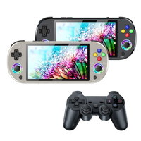 Console de jeu portable rétro M22 Joystick du système Linux à écran IPS de 5.0 pouces avec effet d'éclairage RVB 64G 20000 + Games Video Player