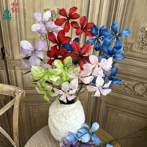Flores de lirio artificiales de seda hechas a mano, decoraciones clásicas para bodas, para pasillo de banquete, escenario o salón. - Product Image 1