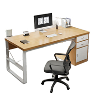 Bureau d'angle moderne extensible pour le télétravail, en panneau mélaminé E1, pour cadre dirigeant