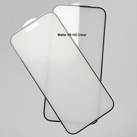 Verre trempé AGC japonais finition mate 2.5D Radian 0.3mm d'épaisseur pour 17 Pro Max 16 Plus 15 14 13 Mini Écran de haute qualité