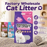 Litière pour chat en vrac d'usine, argile blanche naturelle, haute absorption, Arena Sanitaria Para Gatos avec emballage personnalisé