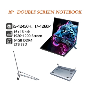 2024 Thương Hiệu Mới Máy Tính Xách Tay PC 16 + 16 Inch IPS Cảm Ứng Đôi Màn Hình Máy Tính Xách Tay Core I7 12th Gen Kinh Doanh Chơi Game Màn Hình Kép Máy Tính Xách Tay - Product Image 5