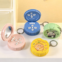 Porte-clés Jeu de Mémoire 3-en-1 avec Miroir de Maquillage Intégré, Lampe Pliable et Sac de Rangement pour Jeu d'Entraînement à la Mémoire