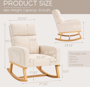 <span class=keywords><strong>Fauteuil</strong></span> à bascule de haute qualité <span class=keywords><strong>pour</strong></span> la crèche, <span class=keywords><strong>fauteuil</strong></span> à bascule rembourré en lin, <span class=keywords><strong>fauteuil</strong></span> à bascule rembourré <span class=keywords><strong>pour</strong></span> le salon - Product Image 2