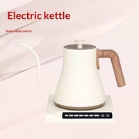Bouilloire électrique à col de cygne 0,7 L en acier inoxydable, contrôle tactile multi-températures, maintien au chaud, protection contre l'ébullition à sec pour usage domestique et commercial