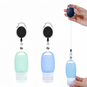 TSA Compliant leak proof <b>Squeeze</b> silicone travel tube with hang hole hook,Empty Silicon Travel <b>Bottles</b> with Keychain/Carabiner - Product Image 1