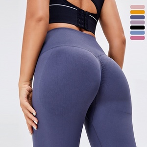 A Vita alta Workout Leggings Custom Butt Lifter Blu Leggings Yoga Scrunch Bottino di Active Wear Stretto Ghette di Yoga - Product Image 1