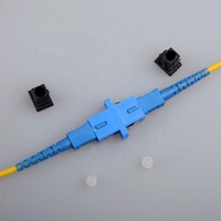 UPC SM Simplex fibra óptica adaptador conector SC acoplador precio barato azul o gris PC ABS FTTH sistema utilizado para RED